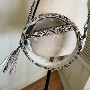 Clear bag with shoulder chain